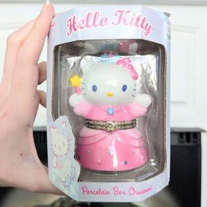 Vintage Hello Kitty Fairy Princess Porcelain Trinket Box Ornament
